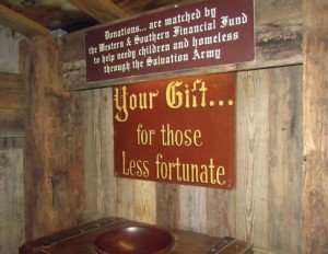 The Crib of the Nativity display raises money for the Salvation Army.