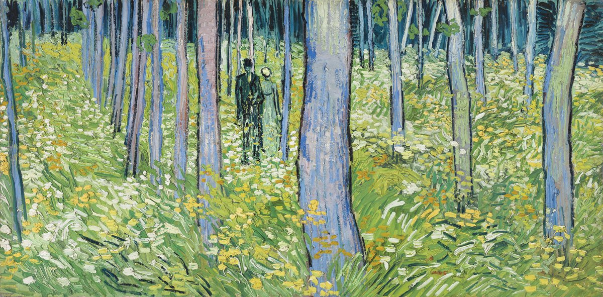"Undergrowth with Two Figures" by Vincent van Gogh