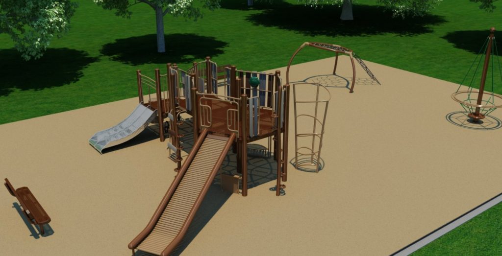A rendering of the playground