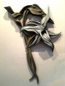 “Darwin Orchid,” Mixed Media 36" x 60" x 9" by Mark Wiesner, at Studio San Giuseppe.