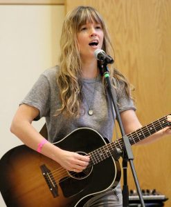 Libby Winters in rehearsal for “All the Roads Home” at Playhouse in the Park