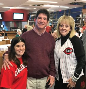 Jillian Daugherty and Paul Daugherty with founder and president Judi Gerding