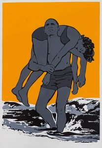 "That's What Friends are For," print by Jorge Rodrígues Diez.