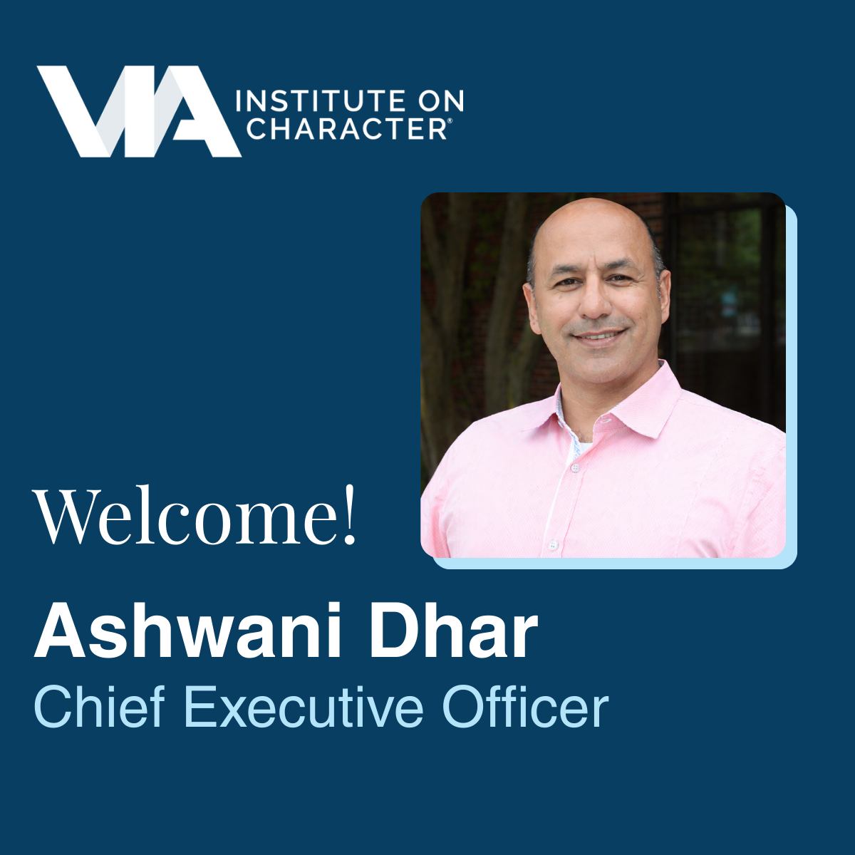 Via Institute VIA Institute on Character names new CEO - Movers & Makers